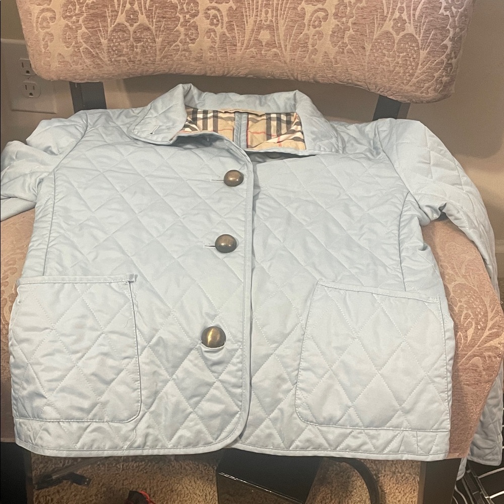 Burberry Light Blue Quilted women Puffer Jacket